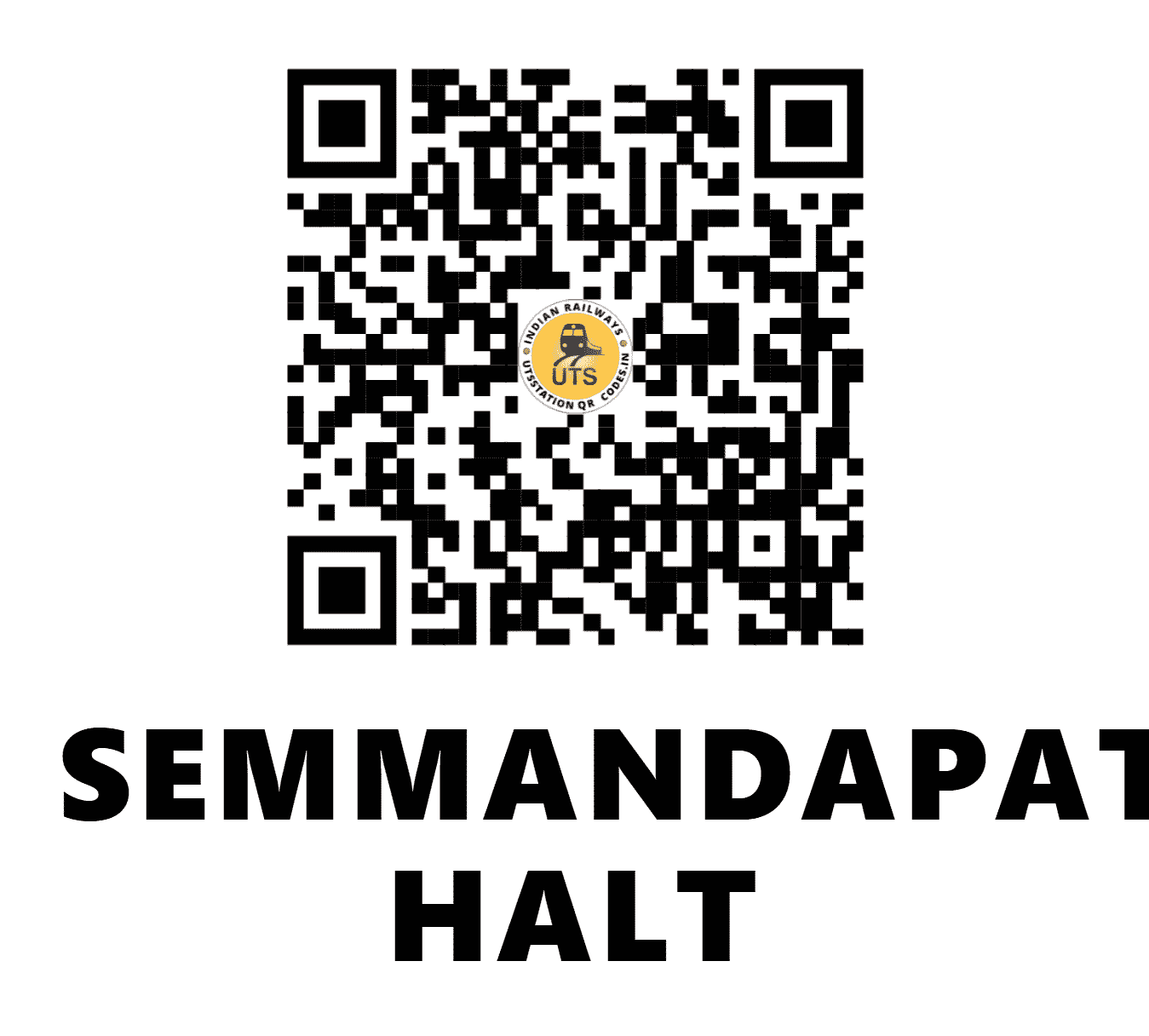 UTS QR Code for SEMMANDAPATTI HALT - SMDT (SW - TAMIL NADU)